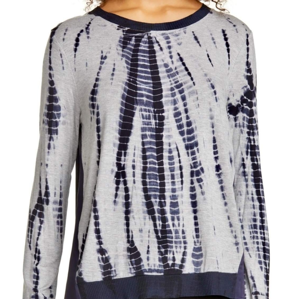 Donna Karan, long sleeve, tie-dye shirt.